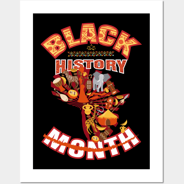 Black History Month - One Month Cant Hold Our History Wall Art by soufibyshop